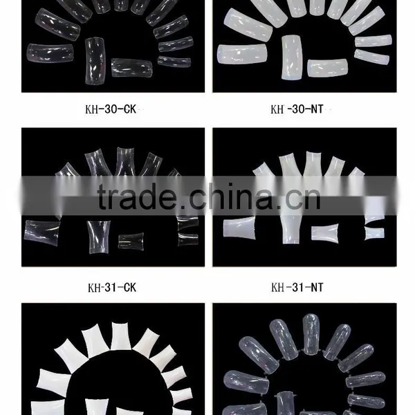 500pcs Plain false nail Salon nail tips natural full cover artificial nail arts
