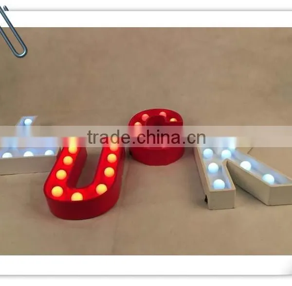 Wood Plastic Marquee Letters Lights Digital Led Lights the English Letter "V" for Kids Room Decoration photo-6