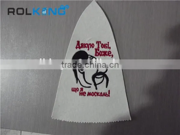 2015 Cheap Wool Felt Sauna Hat Embroidery Sauna Hat