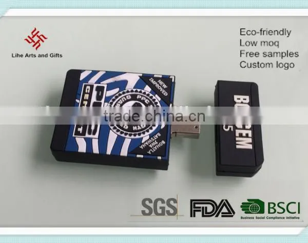 Wholesale Cartoon Character Rubber PVC USB Flash Drive Dust Cover photo-2