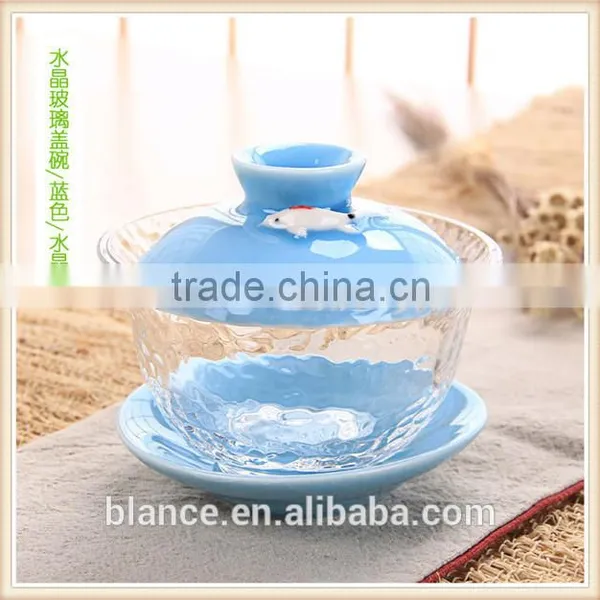 Glass Tea Cup in Pond Design photo-2
