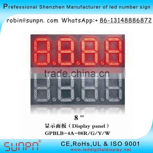 Jordan Led Digital Gas Price Display 8.8.8.8 (8inch ) R/W/Y/W/B