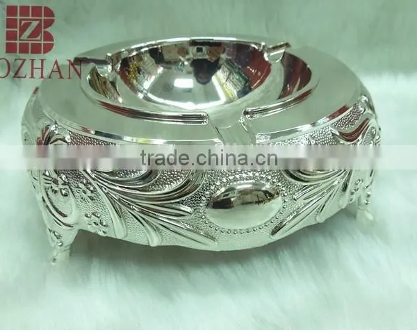 Good Quality Zinc Alloy Ashtray/customize Silver Metal Ashtray photo-2