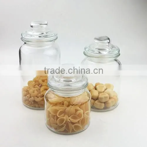 900ml Beautiful Glass Candy Jar With Lid photo-5