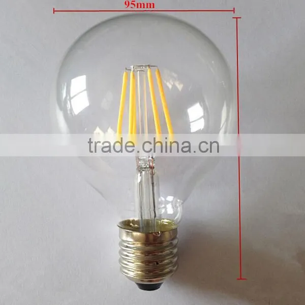 Decorative LED Filament Bulb G95 E27 110V 240V Indoor Lighting photo-4