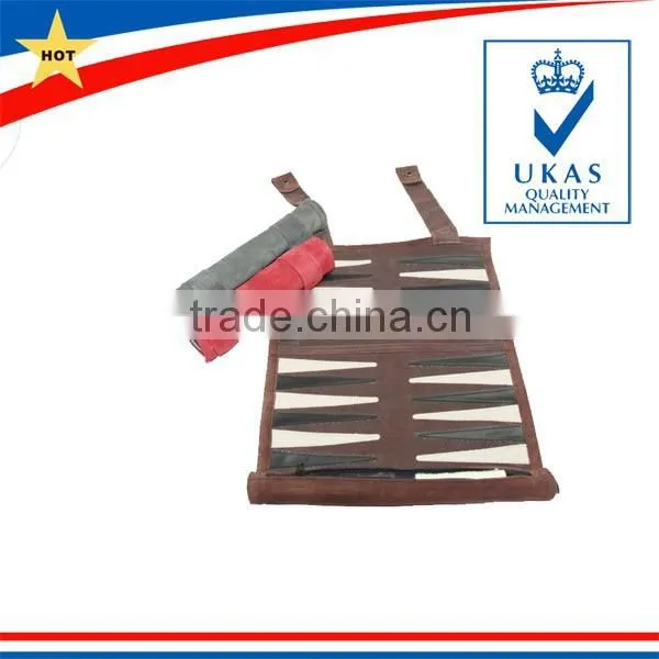 High Quality Soft Genuine Leather Oriental Backgammon photo-6