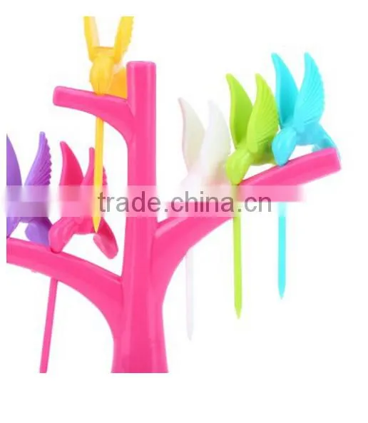 Creative Bird Plastic Fruit Dessert Salad Forks / Salad Forks Bird Fruit Snack Dessert photo-4