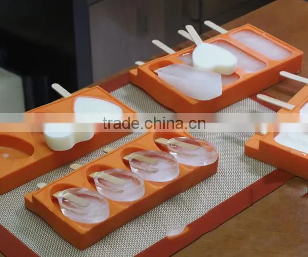 Quality Baking Supplies 3 Cavities Rectangle Oval Shaped Silicone Chocolate Lollipop Ice Cream Popsicle Molds Cake Pop Mould photo-6