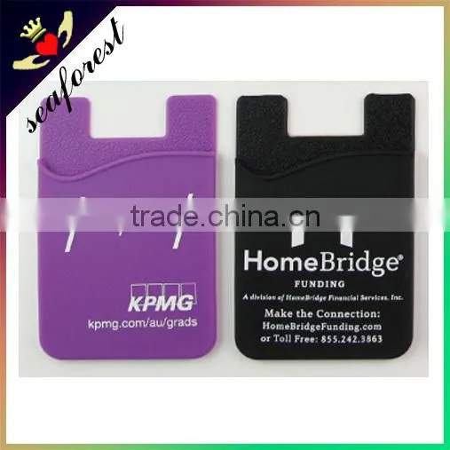 Custom Advertising Reusable Silicone Mobile 3m Sticker Smart Wallet,card Holder photo-2
