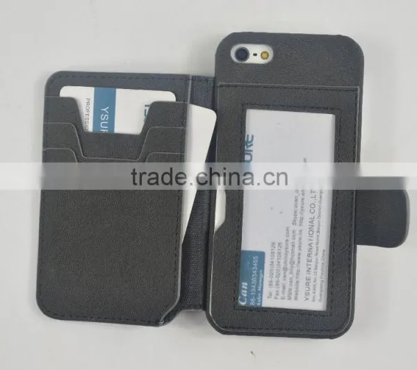2016 Hot Sales Fashion and Simple Style Back Cover PU Leather Cases for Iphone6 With Card Slots and Stand photo-3
