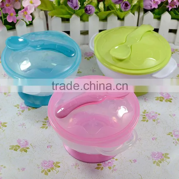 Stackable Star Plastic pp Suction Bowl With Spoon Utensils for Baby Trainning Products photo-4