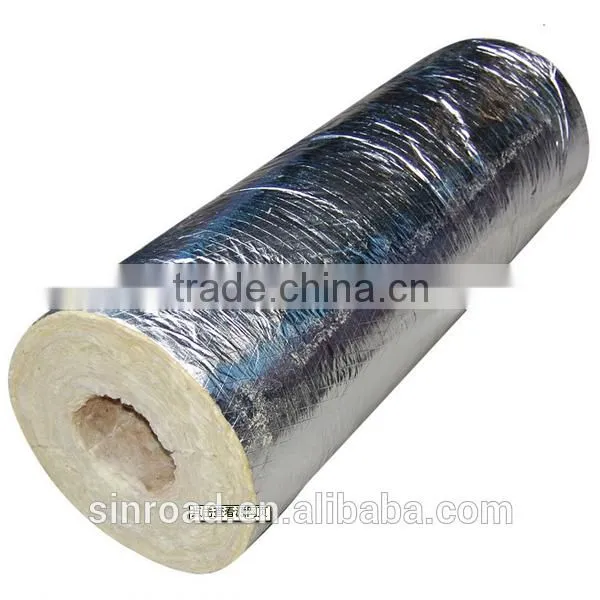 Heat Insulation Best Price-Rock Wool Pipe / Tube Insulation With Aluminum Foil