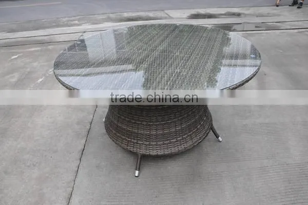 7PCS Dining Room Set Wicker Table Chair Furniture For Sale photo-4