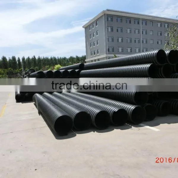 DN500,SN8 Steel Belt Reinforced pe Pipe for Drainage photo-3