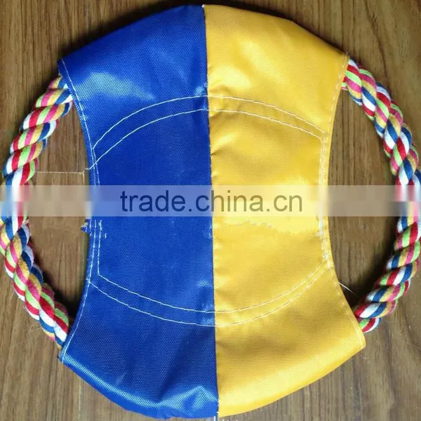 Pet Dog Rope Toys Dog Training Rope Flyer Dog Rope Frisbee