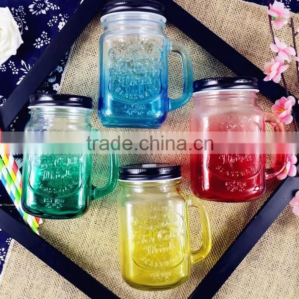 Popular Factory Direct Sale 12oz Glass Mason Jar, Custom Mason Jar With Lids,wholesale Embossed Mason Jar photo-2