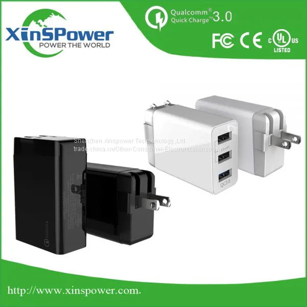 One Port US Plug 5V QC3.0 Wall USB Charger For Cell Phone