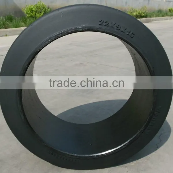 16 1/4X6X11 1/4 Forklift Rubber Tire Solid Press-on Shaped Tire 16 1/4X6X11 1/4 photo-2
