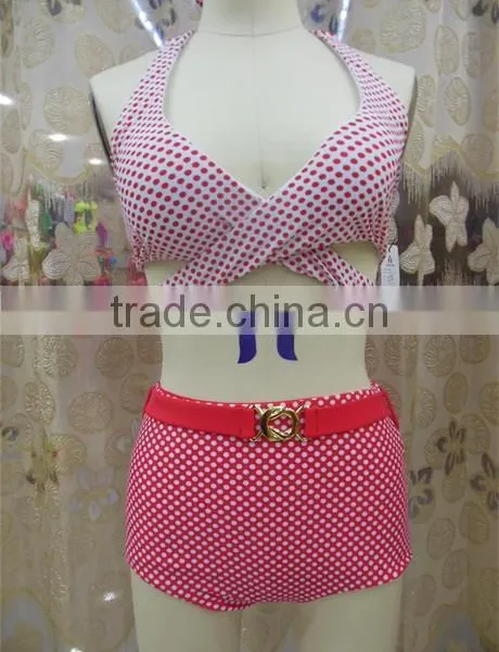 2015 New Arrival Retro High Waisted Bikini photo-5