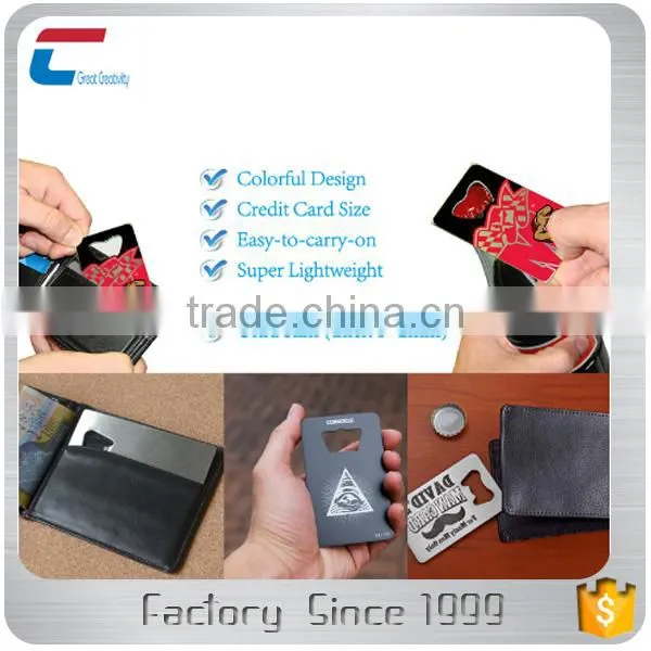 Custom OEM Design Credit Card Size Metal Bottle Opener photo-2