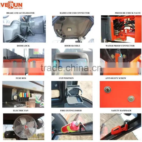 EVERUN Brand CE EPA Approved 800kg Compact Loader With Torque Converter photo-5