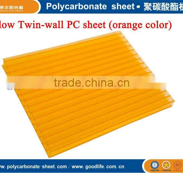 Orange Polycarbonate Hollow Sheet photo-2