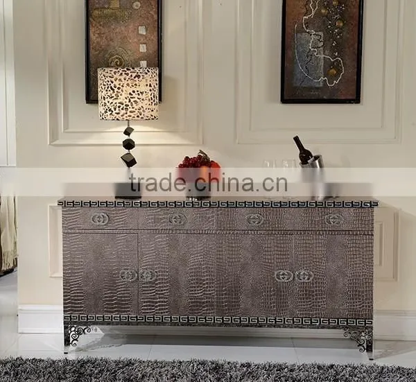 F346 2015 Hot Sale Glass Top Modern Stainless Steel Console Table photo-6