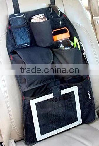 Car Auto Front or Back Seat Organizer Travel Storage Bag Black Color photo-2