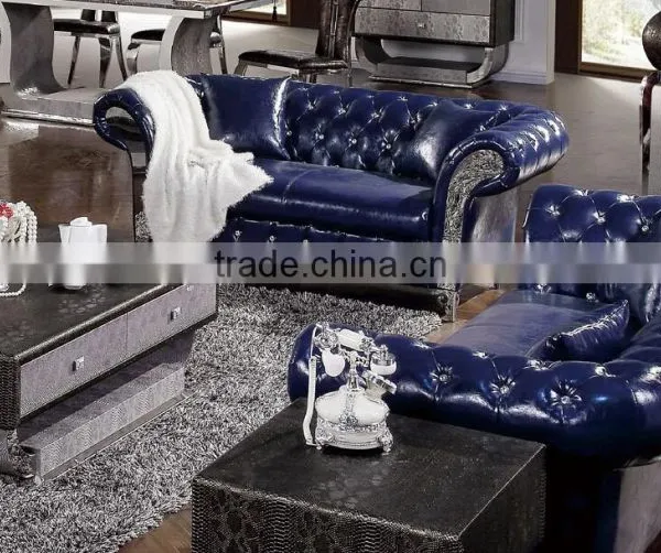 2014 New Design Luxury European Style Leather Sofa With Button SF033 photo-2