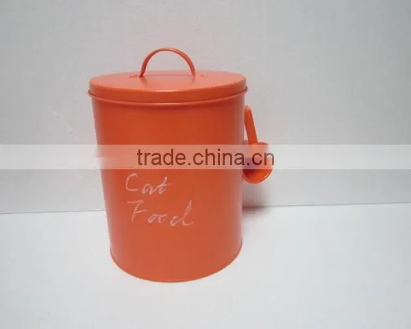 Metal Dog Food Container Set Tin Storage Box With Lid photo-4