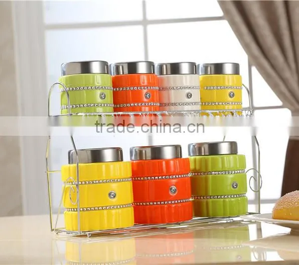 Colorful Kitchen Ceramic Canister Set photo-2