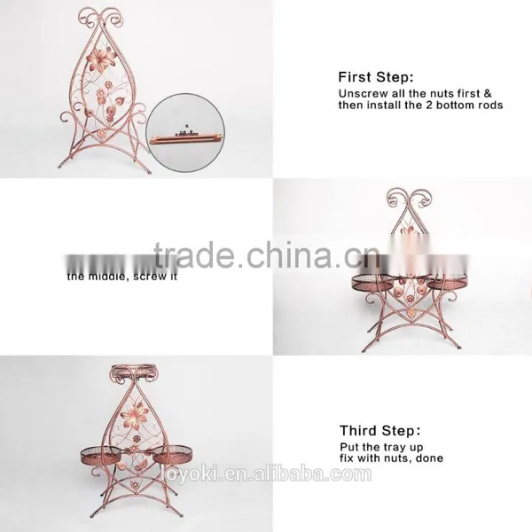 3 Flower Pot Display Garden Decorate Plant Flower Pot Metal Iron Plant Storage Stand photo-6