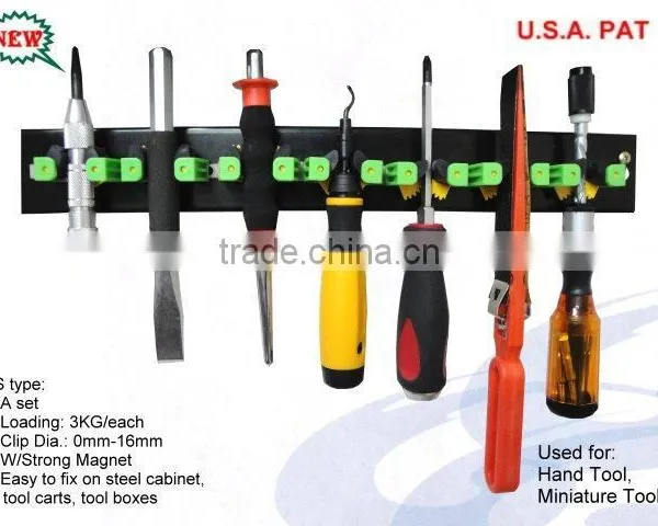 3pc Magnetic Tool Holder With Screw Fixed Plate For Storage Accessories photo-3
