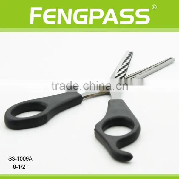 S3-1009A 6-1/2" Inch 2CR13 Stainless Steel With PP Handle Professional Barber Haircutting Scissor Both Side Thinning Scissors photo-3