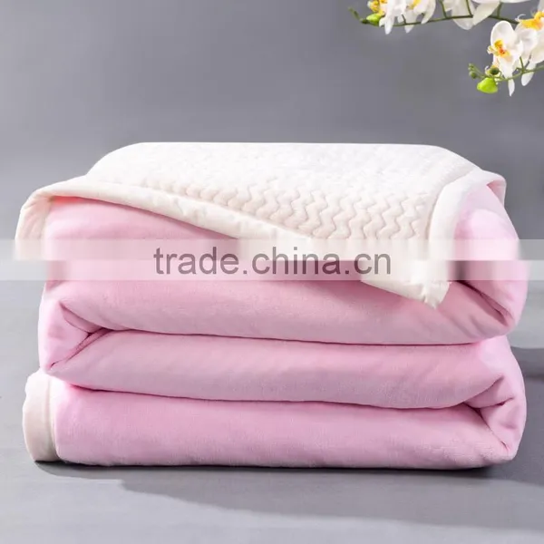 100% Polyester Printed Solid and Soft Coral Velvet Fleece Blanket photo-4