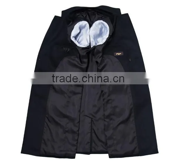 Fashion Design Wool Fabric Double-Breasted Men Coat photo-2