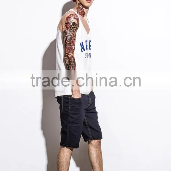 Classic Casual Print Gym Mens Stringer Singlet photo-2