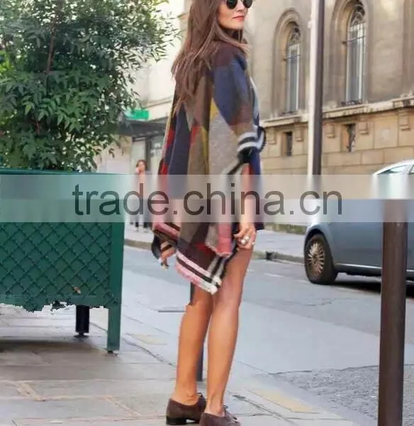 The New Bump Color Bevel Thickening Tassel Burrs Scarves Cloth Grid and Long Big Shawl photo-3