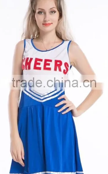 Walson Clothes Apparel Adult Cheerleader Outfit Fancy Dress Costume Sexy School Ladies Womens Female photo-2