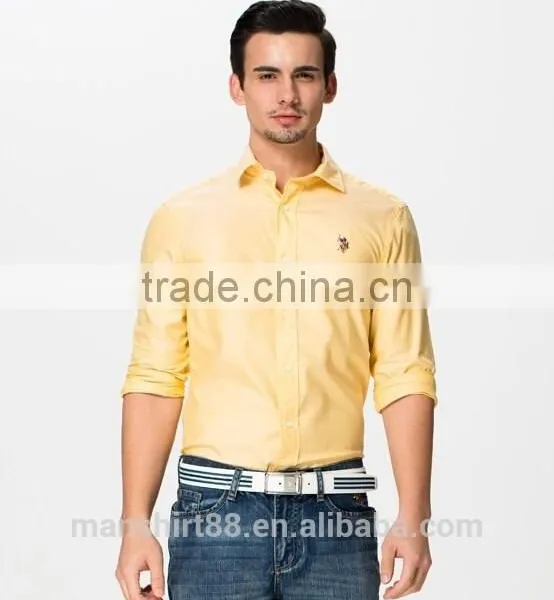 Yarn Dyed Washed Oxford Dress Shirt for Men photo-4