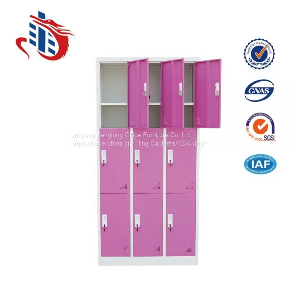 School/Gym Center Use 9 Door Metal Locker Storage Cabinet photo-2