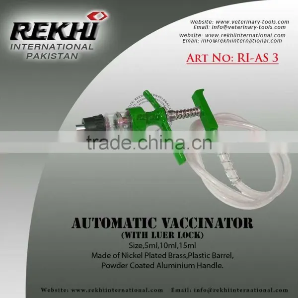 Pakistan Metal Syringe Luer Lock,Metal Vaccinator Luer Lock,jeringa de Vacunacion de Metal,veterinary Instruments photo-3