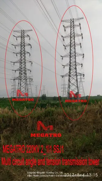 MEGATRO 220KV 2_1I1 SSJ1 Multi Circuit Angle and Tension Transmission Tower photo-4