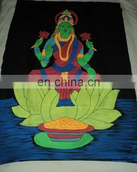 Hand Painted FLORECENT INDIAN GODS PRINTED WALL HANGINGS photo-3