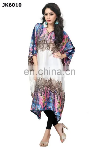 Animal Printed Style Free Size Kaftan / Fancy Collar Neck Calf Length Kaftan For Party Wear / Latest Night Dress(kaftans 2017) photo-2