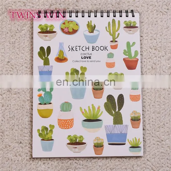 2018 Hot New Products Japan School Stationery Promotion Gifts Cute Cactus Design Blank Paper Notebook Cheap Bulk photo-2