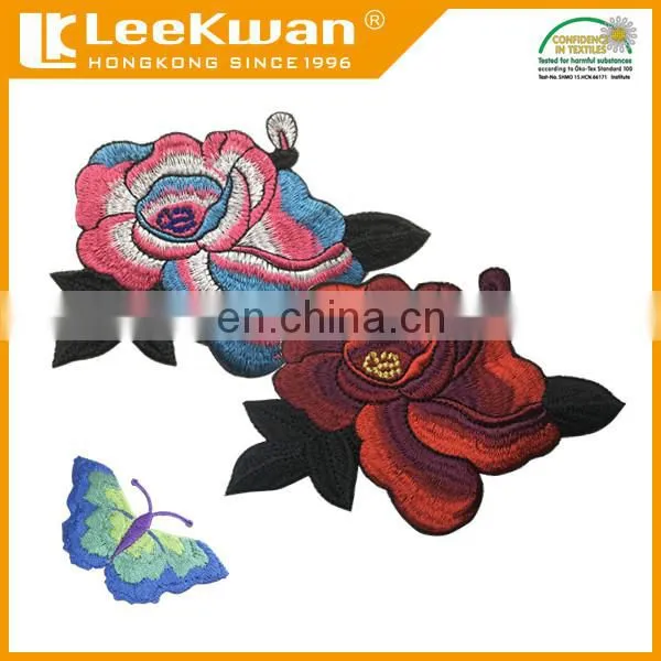 Custom Beautiful Flower Sew On Embroidery Applique/Patch