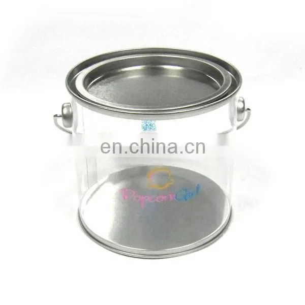 Hot Sale Round Popcorn Tin Can With Pet Body photo-3