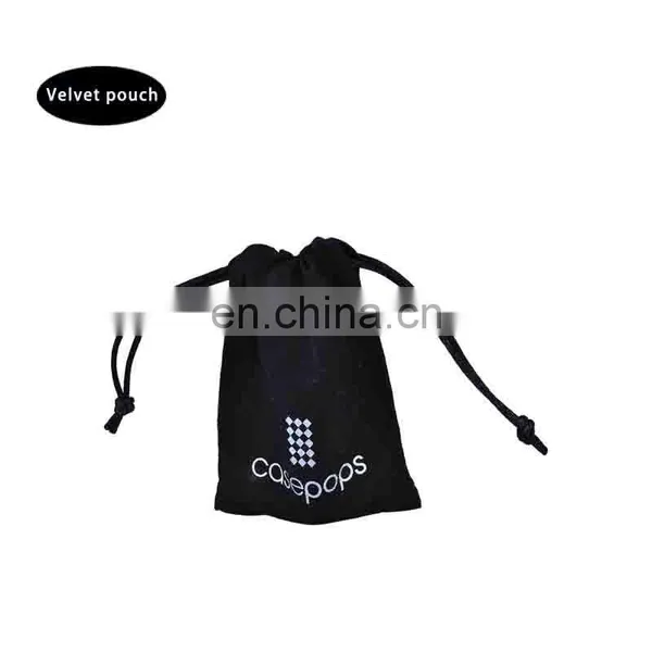 Custom Printed Velvet Drawstring Pouch Fabric Gift Bags Wholesale photo-3