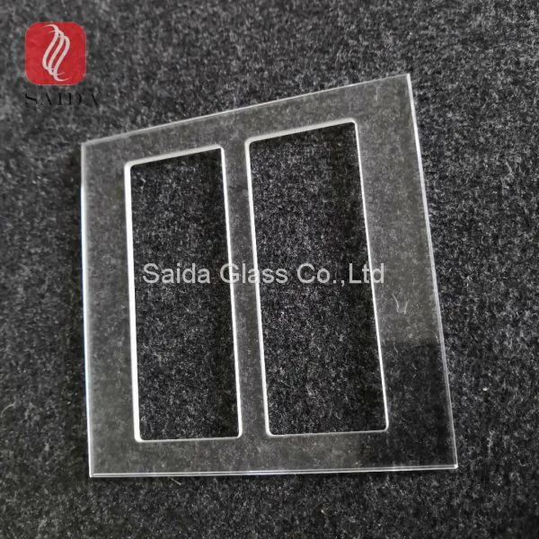 Custom 3-5MM Tempered Glass Polished Beveled Edges for Switch Socket Glass Bezel photo-5
